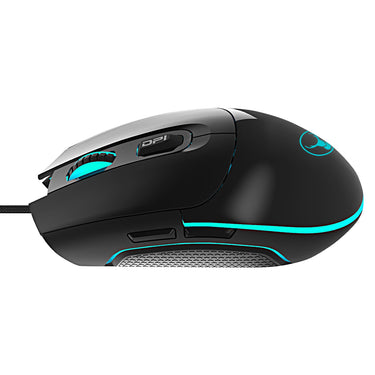 bonelk x-612 gaming wired rgb, led 6d mouse, 1000 to 4000cpi (black)